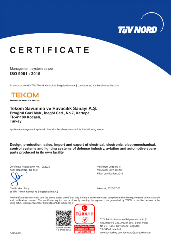 Tekom | Savunma ve Havacılık Sanayi A.Ş.